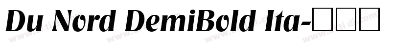 Du Nord DemiBold Ita字体转换